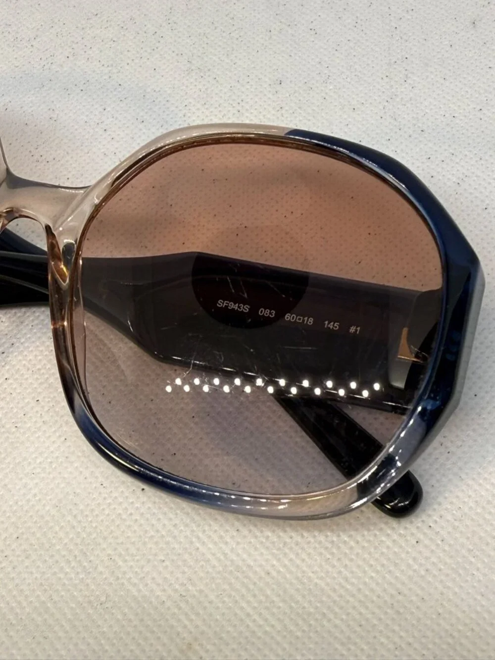 Salvatore Ferragamo SF943S 083 Grey Rose Gradient Oval Sunglasses Women's 60mm